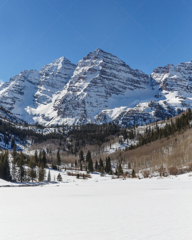 冬天,雪,玛尔露恩贝尔峰,洛矶山脉,自然,雪山,垂直画幅,风景,全景,图像