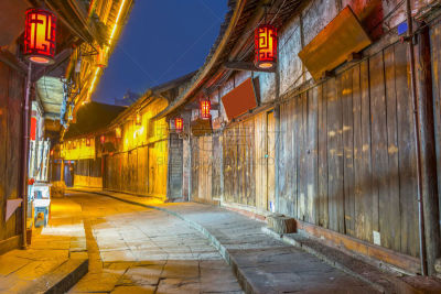 黄龙 ,四川省,城镇,远古的,山谷,客家族,成都,古代,商用码头,田园风光