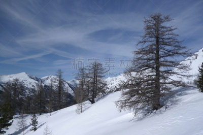 自然,禅宗,寒冷,宁静,温度,水平画幅,雪,无人,滑雪运动,穿雪鞋走路运动