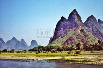 漓江,齿状山脊,乘船游,山,旅游目的地,水平画幅,地形,无人,户外,2015年