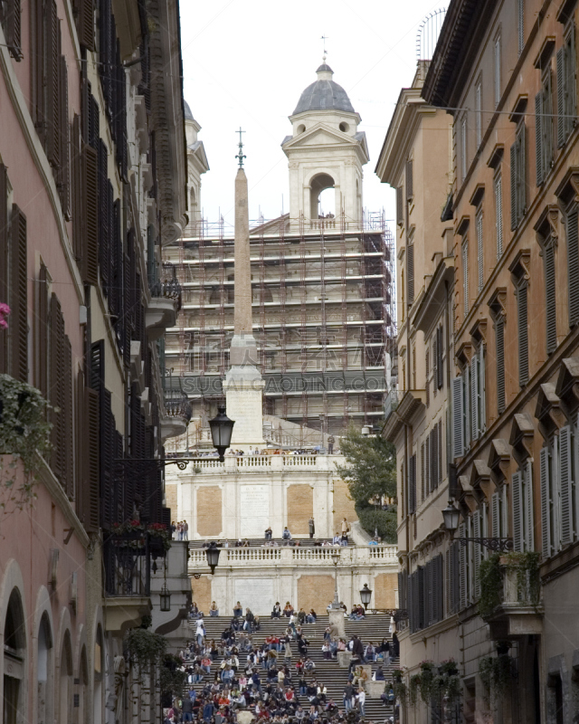 piazza di spagna,楼梯,人,安全护栏,罗马,意大利,茶馆,诗人,方尖石塔,垂直画幅