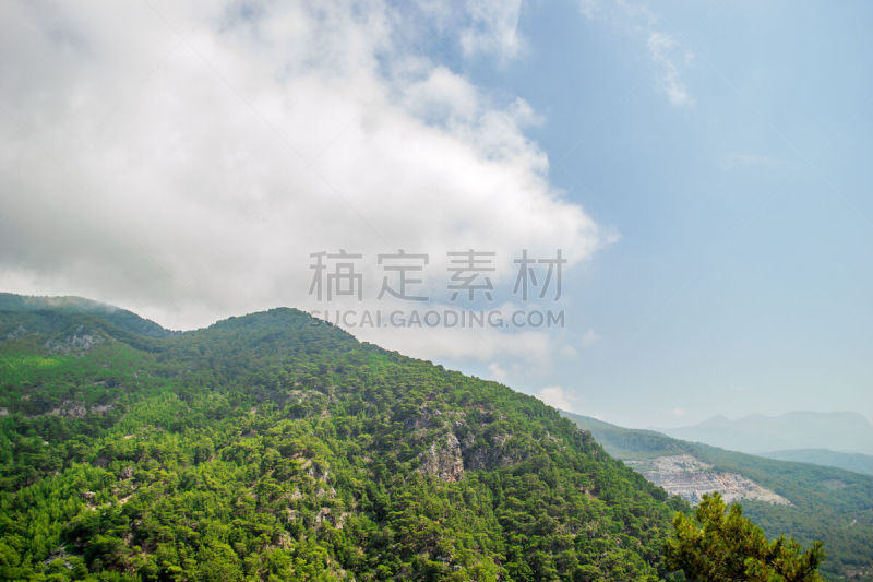 风景,山,阿拉尼亚,天空,沟壑,高地,山脊,白色,灌木,极端地形