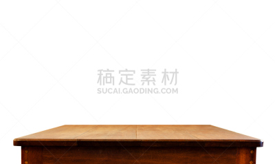 空的,桌子,木制,白色背景,轻的,银行柜台,留白,褐色,水平画幅,无人