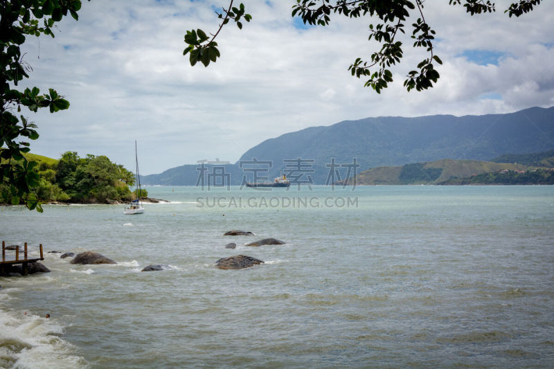 波浪,海滩,自然,草原,水平画幅,码头,山,沙子,岩石,无人