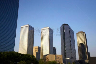 大阪商业园,办公园区,中央区,大阪市,大阪府,办公室,天空,水平画幅,建筑,无人