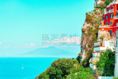 建筑,城镇,卡普里,意大利,都市风景,岛,坎帕尼亚,热带气候,浪漫,客船