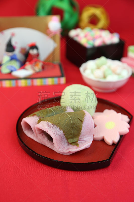 日本,无人,日本点心,垂直画幅,图像,樱花饼,女儿节,樱花,日本料理,摄影