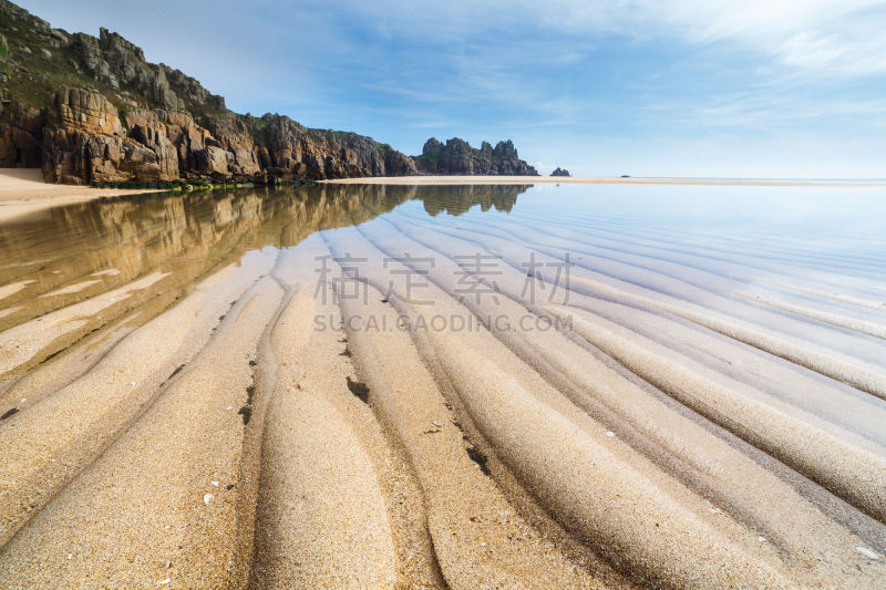 康沃尔,英格兰,海滩,波斯可诺,灵感,悬崖,水平画幅,地形,沙子