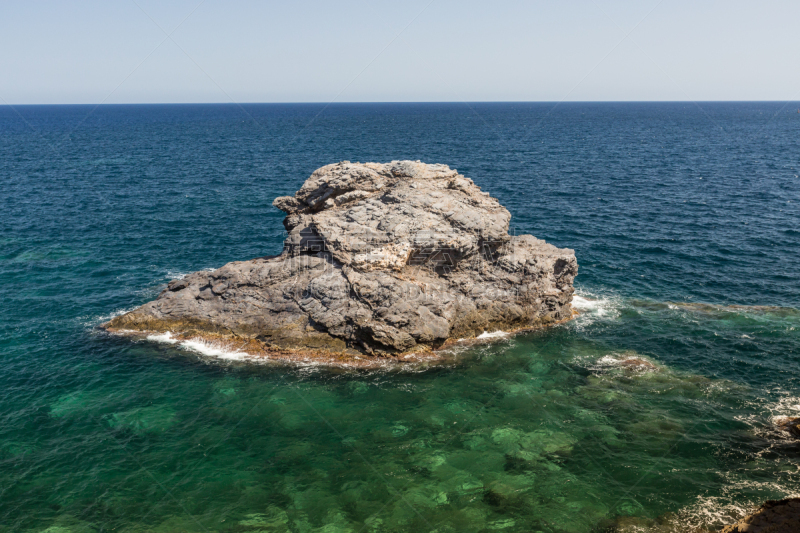 海景,地中海,布希曼族,曼加,自然,水平画幅,岩石,无人,蓝色,夏天