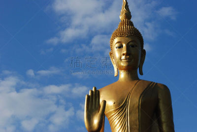 佛,西双版纳,小乘佛教,天空,胸部,缅甸,水平画幅,东南亚半岛,东亚,特写