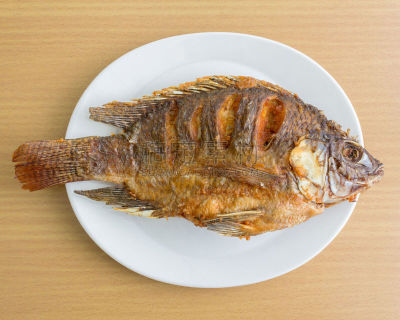 鱼肉,罗非鱼,餐具,格子烤肉,水平画幅,开胃品,膳食,海产,特写,淡水