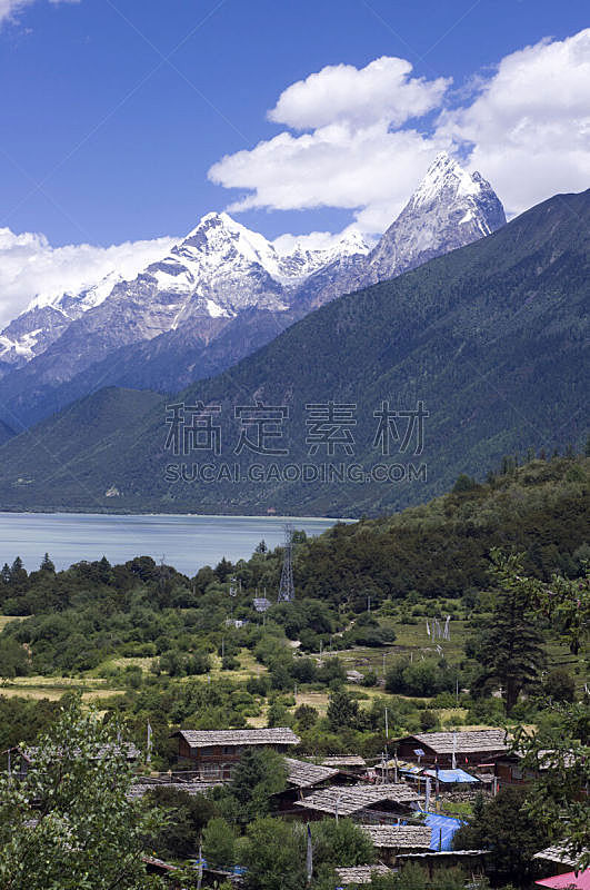 乡村,中国,湖,自然,垂直画幅,水,天空,美,宁静,雪