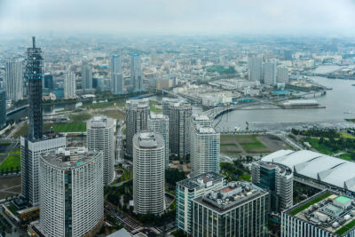 都市风景,横滨,航拍视角,自然美,办公室,水,公园