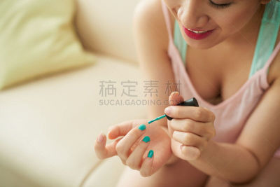 波兰,涂指甲油,珐琅,美,青少年,水平画幅,指甲,化妆用品,特写,青年人