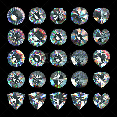 宝石,三维图形,横截面,钻石,多样,水晶,透明,侯爵夫人公寓大楼,立方氧化锆,亮闪闪