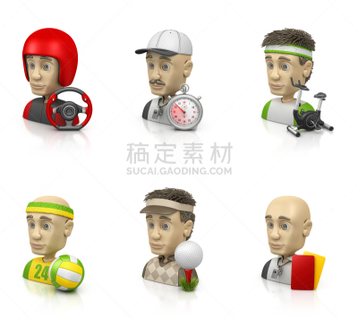 运动,侧面像,赛车手,黄牌,红牌,健身车,裁判,口哨,排球,方向盘