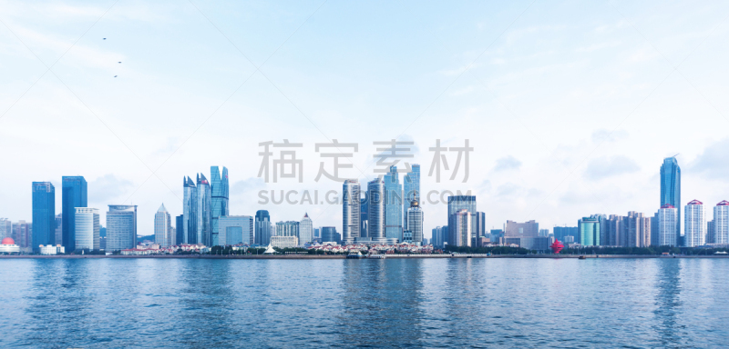 海洋,青岛,全景,天空,夏天,顶部,都市风景,海滩,山东省,游艇