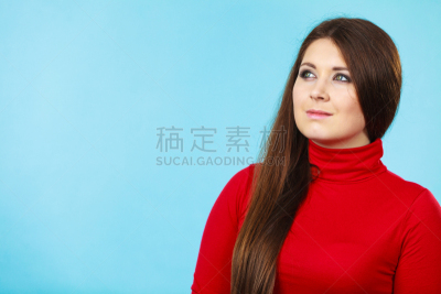 美,成年的,米色,毛衣,红色,波兰,概念,肖像,女性,图像