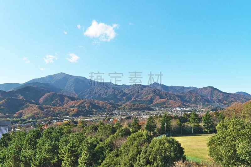 风景,daisen,水平画幅,秋天,无人,日本,神奈川县,摄影