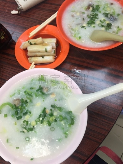 白米粥,绿色,清新,饮食,健康食物,垂直画幅,蔬菜叶,葱,货摊,碗