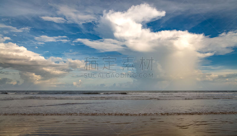 印第安海滩,海景,自然美,云,平衡折角灯,在上面,岩层,锡斯凯尔,天空,水平画幅