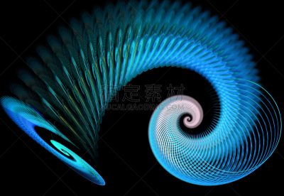 绘画插图,分形,抽象,螺线,黑色背景,梦幻运动游戏,斯帕克斯,水平画幅,纹理效果,无人