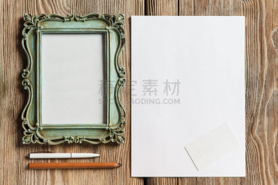 古典式,相框,木制,背景,留白,电子邮件,古老的,轻蔑的,文档,现代