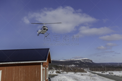 在上面,办公大楼,瑞属拉普兰,在下面,天空,机敏,留白,时段,水平画幅,户外
