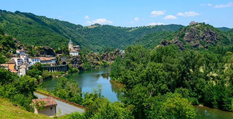 法国,湖,水平画幅,无人,欧洲,夏天,户外,都市风景,比利牛斯山地区