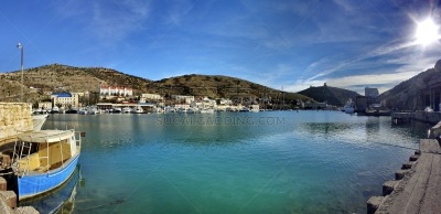 全景,蓝色港湾,自然美,水,天空,克里米亚,夏天,异国情调,湖,现代