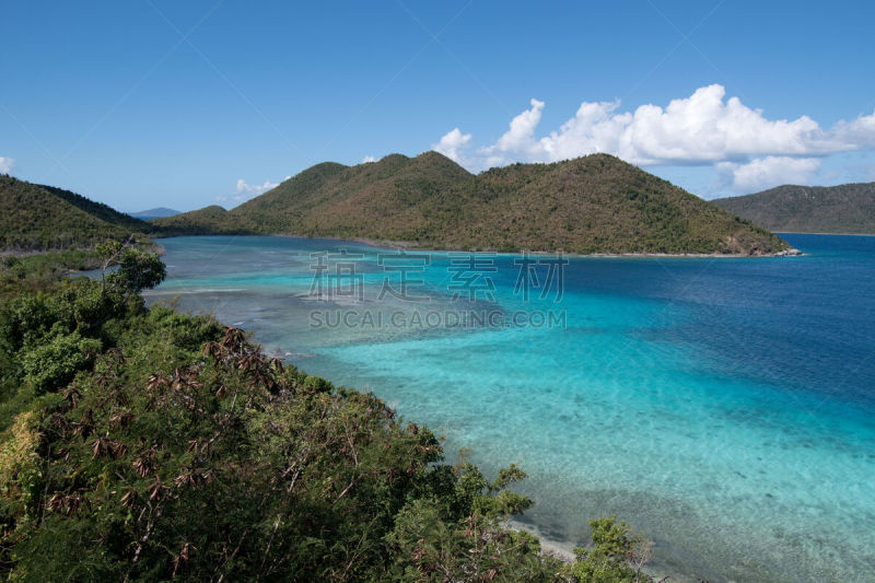 美属维尔京群岛,海洋,地形,热带气候,海滩度假,户外,山脉,自然,维京群岛,风景