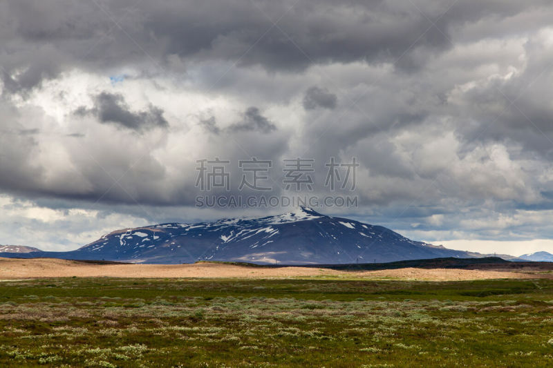 石头,火山地形,灰,自然,美,水平画幅,山,熔岩,赫克拉火山,欧洲