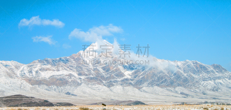 雪,山脉,天空,水平画幅,山,无人,户外,云景,中东,白色