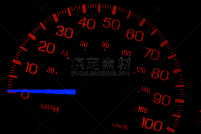速度计,黑色背景,分离着色,计程表,公里,迅速,圆形,水平画幅,夜晚,无人