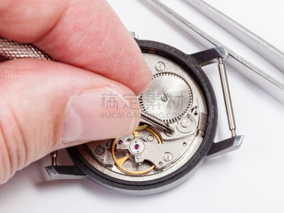 钟表匠,古典式,特写,表,腕表,水平画幅,高视角,古老的,黄铜,白人