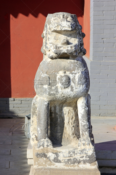 寺庙,石材,狮子,特写,纪念碑,灰色,古董,传统,怪异