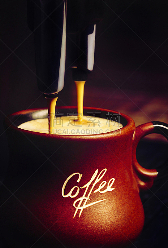 杯,咖啡,咖啡机,垂直画幅,烤咖啡豆,褐色,温度,芳香的,早晨,饮料