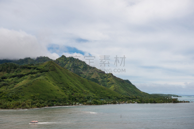 地形,流动厕所,魔幻岛,茉莉雅岛,南太平洋,法属玻利尼西亚,度假胜地,水平画幅,无人,火山地形