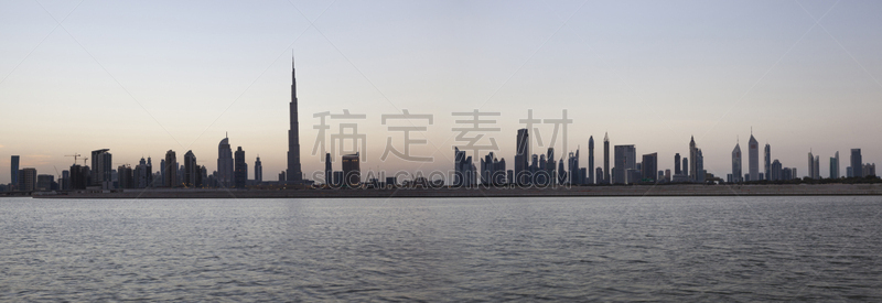迪拜,都市风景,水,水平画幅,无人,户外,湖,阿联酋大厦,现代,建筑业