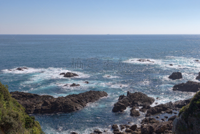 城镇,串本町,旅游目的地,水平画幅,无人,水平线,蓝色,日本,南,岩层
