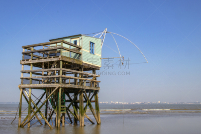 Saint Brévin les Pins. Pêcherie en front de mer Loire-Atlantique. Pays de Loire