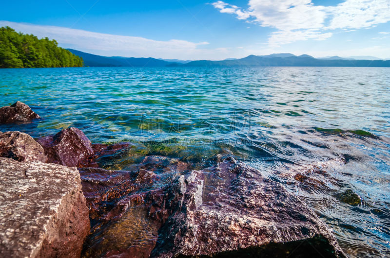 沟壑,湖,风景,阿巴拉契亚山脉,自然,州立公园,水平画幅,山,无人,蓝色