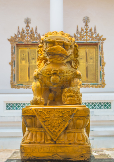 狮子,雕像,黄金,垂直画幅,古董,艺术,泰国人,古老的,犹太教会堂,过去