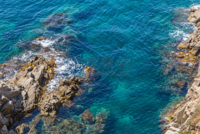蓝色,泻湖,海洋,水,天空,度假胜地,水平画幅,滨海略雷特,夏天,户外