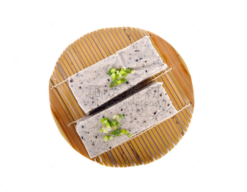 豆腐,芝麻,白色,草席,黑色,席子,葱,水平画幅,素食,木制