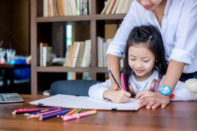 姐妹,图书馆,知识,未成年学生,概念,古老的,绘画艺术品,家庭,小学,女婴