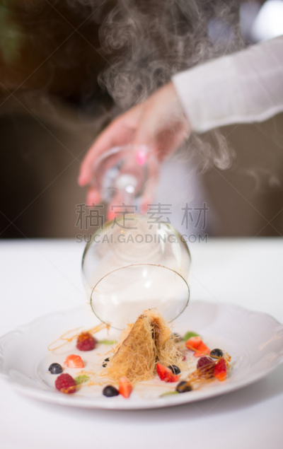 髂骨,帕拉洲,垂直画幅,玻璃,明虾,柠檬,甜点心,商业厨房,晚餐,餐饮机构