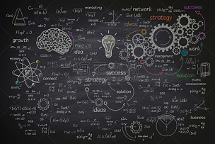 公式,黑板,巨大的,粉笔,数学,粉笔画,商务策略,科学,脑部,想法