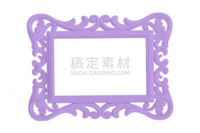 塑胶,现代,古董,色彩鲜艳,白色背景,分离着色,相框,空的,空白的,紫色