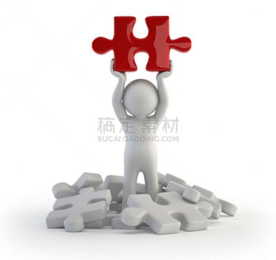 人,三维图形,红色,谜题游戏,小的,灰色,水平画幅,形状,可爱的,抽象